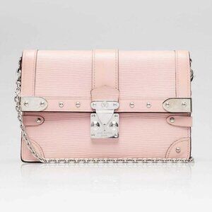 Louis Vuitton Rose Ballerine Epi Trunk Wallet On Chain Bag